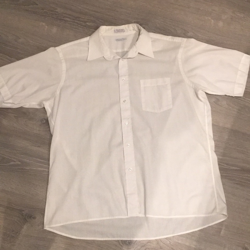 Christian Dior 17 1/2 off white button up shirt